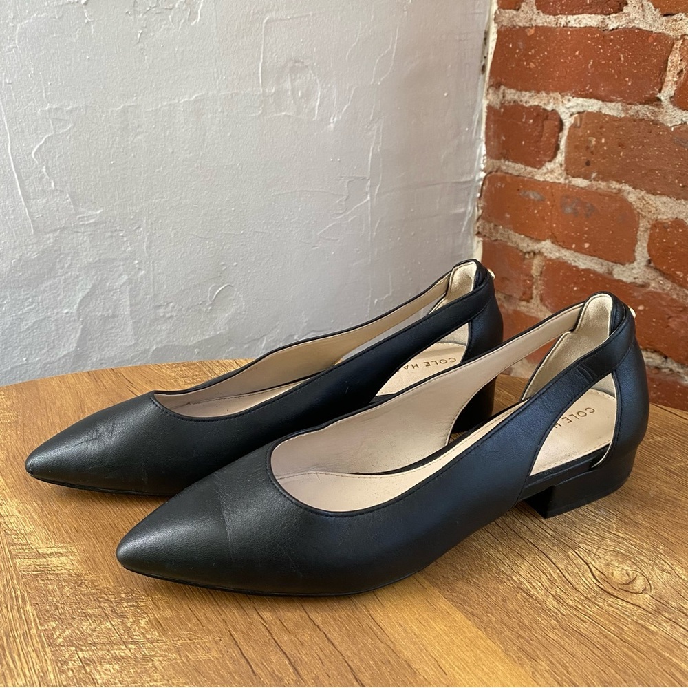 Cole Haan Black Pointed Flats 6.5